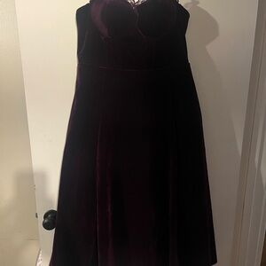 Fashion Nova Velvet Dress in Deep Purple